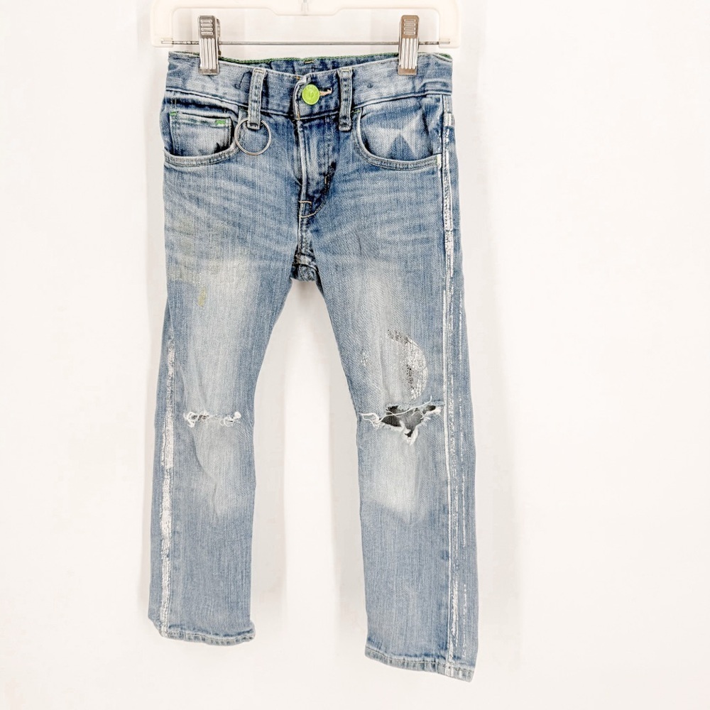 H&M Blue Vintage Wash Straight-Leg Jeans